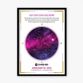 Galactic Star Starmap with custom message and spotify music