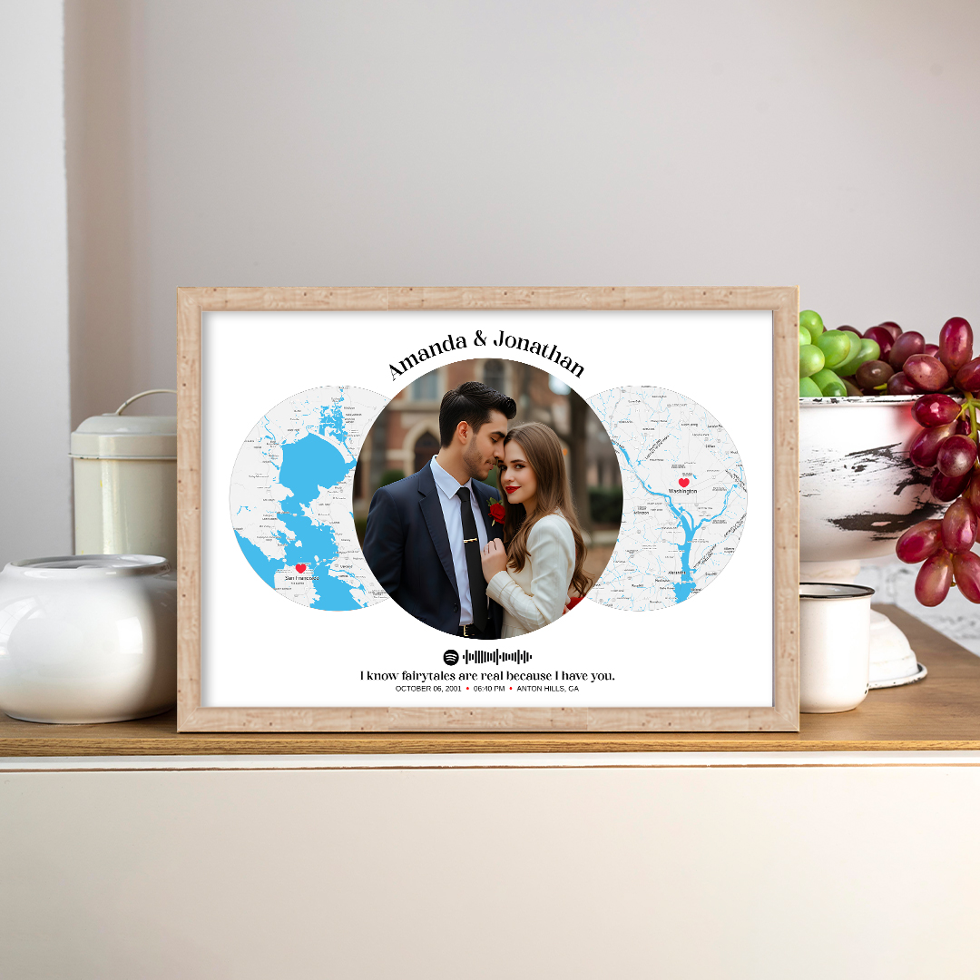 Different People Sky Map Frame - Jhakaas Items