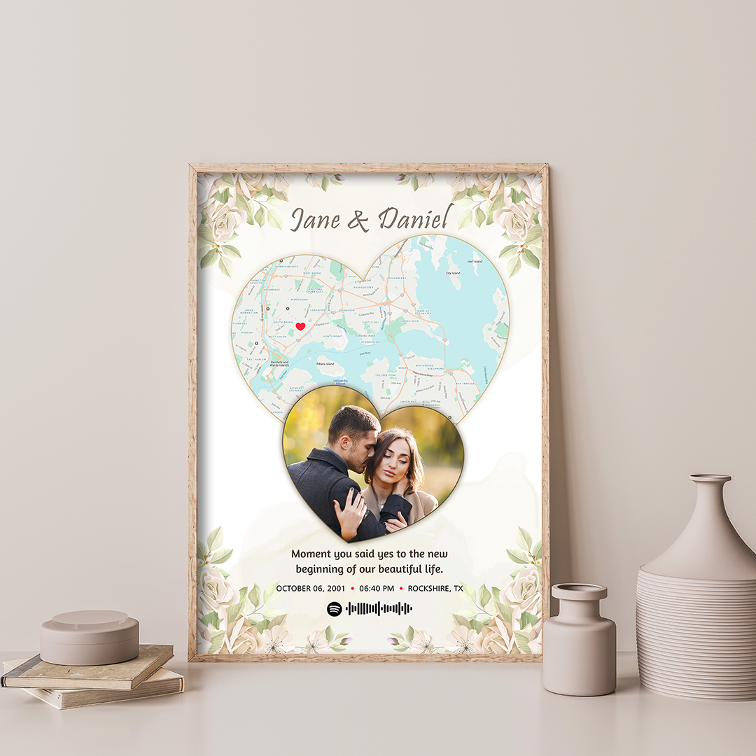 Two Hearts Love Memory Map - Jhakaas Items