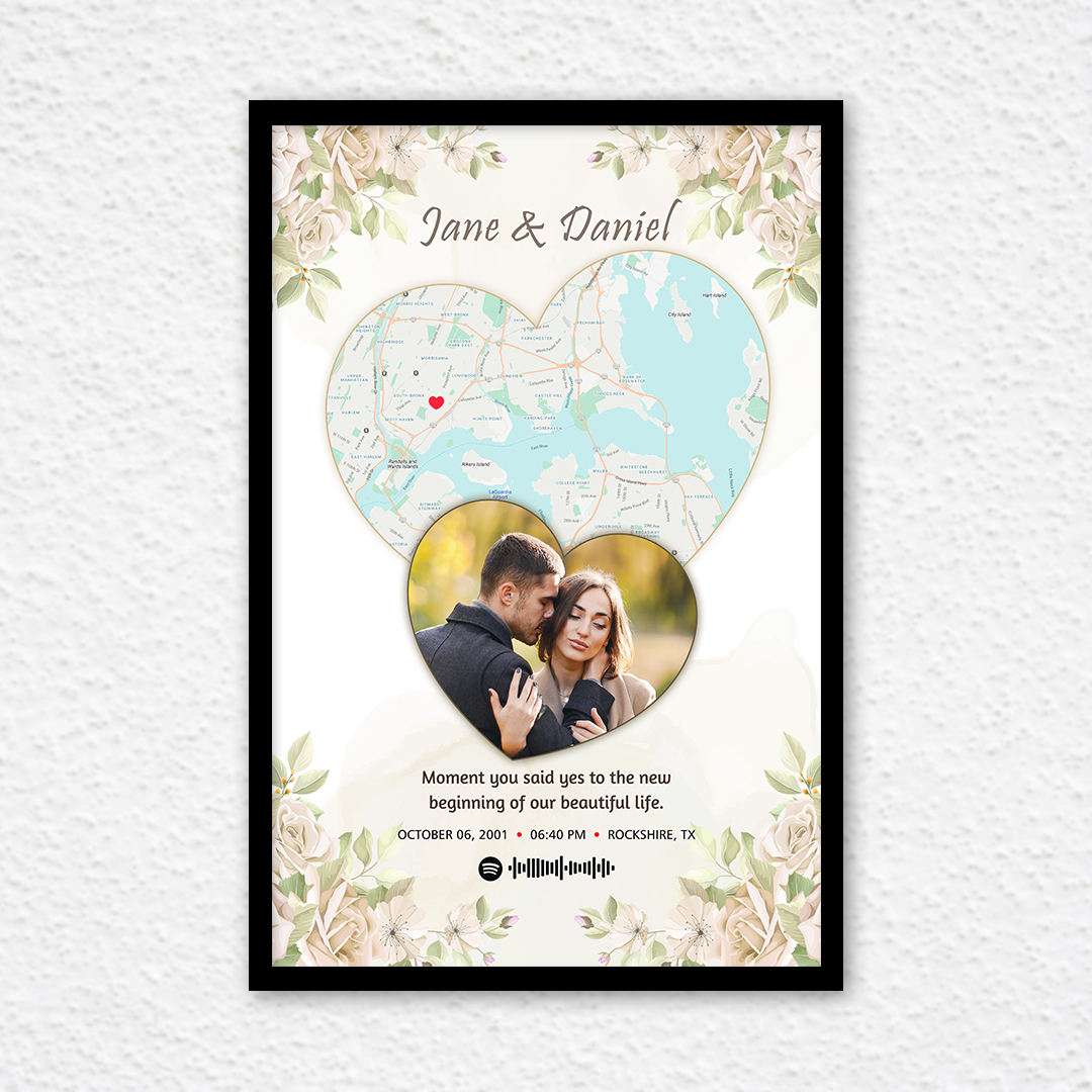 Two Hearts Love Memory Map - Jhakaas Items